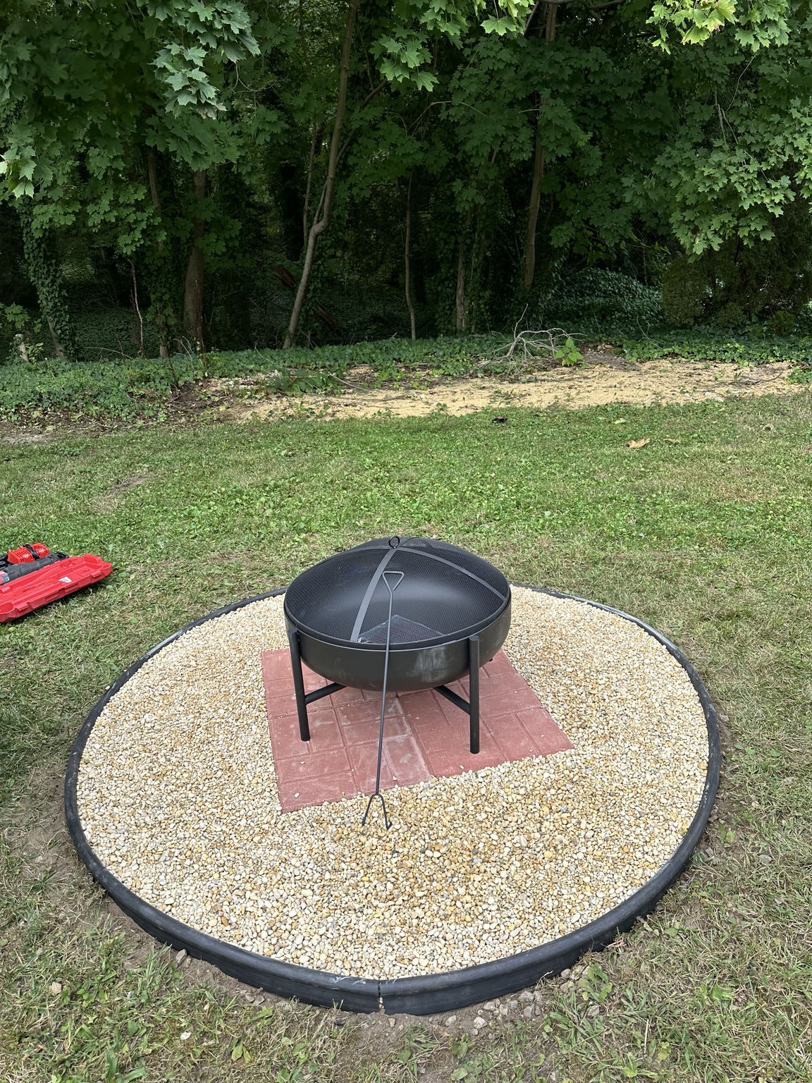 Finished fire pit area